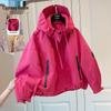 Women's Loose Fit Hooded Casual Windbreaker
