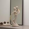 Couple Sculptures Sandstone Kiss Lovers Couple Statue Abstract Figurines Romantics Passionate Love Ornament Home Decors 55KF