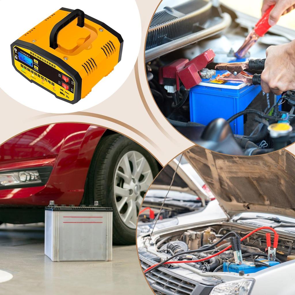 12 Volt Battery Charger 12V 24V Automotive Battery Charger Digital Pulse Repair Maintainer For Automotive Truck SUV Sedan