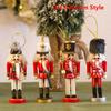 1pc Cartoon Walnuts Soldiers Band Dolls Miniatures 13CM Nutcracker Puppet Ornaments Desktop Decoration Christmas Party Supplies