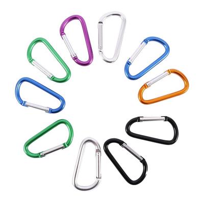 Quick-release Aluminium Zinc Zinc Alloy Keychain Hiking Fishing D-shape Hook Carabiner Keychain Buckle