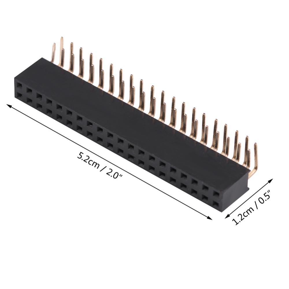 3Pcs 2.54mm Pitch Female Pin Headers 2 X 20 Pins Header Pin Socket Pin Headers  Circuit Connections