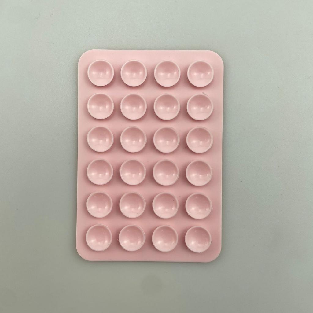 24 სილიკონის მისაწოვარი ტელეფონის დამჭერი, მრავალფუნქციური კვადრატული ტელეფონის პადი, უნივერსალური სილიკონის მისაწოვარი სტიკერი