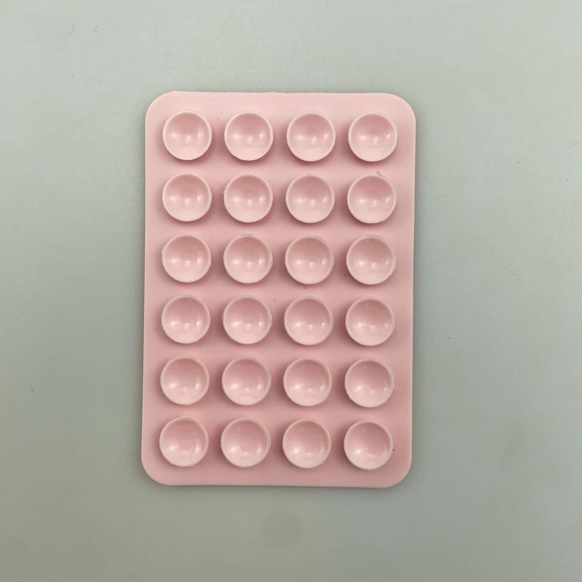 

24 Силиконовые присоски Держатель для телефона, Многофункциональная квадратная подставка для телефона, Универсальная силиконовая наклейка-присоска 24 square capsules светло-розовый