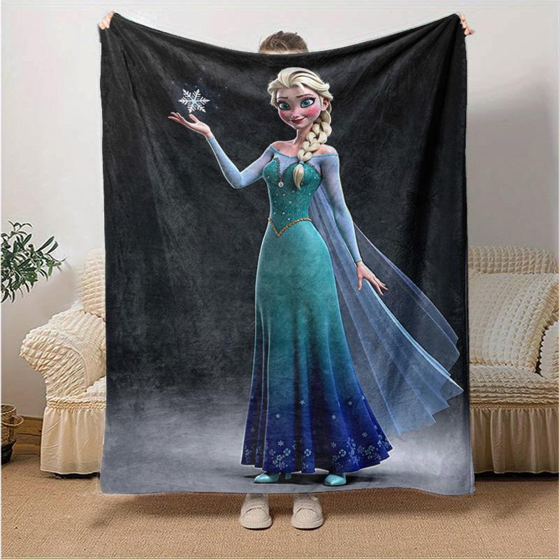 1pc. Cartoon Elsa Blanket, Seasonal Universal, Home Decoration, Throw Blankets, Soft Flannel Throw Blanket, Versatile & Cozy for Bedroom, Ca