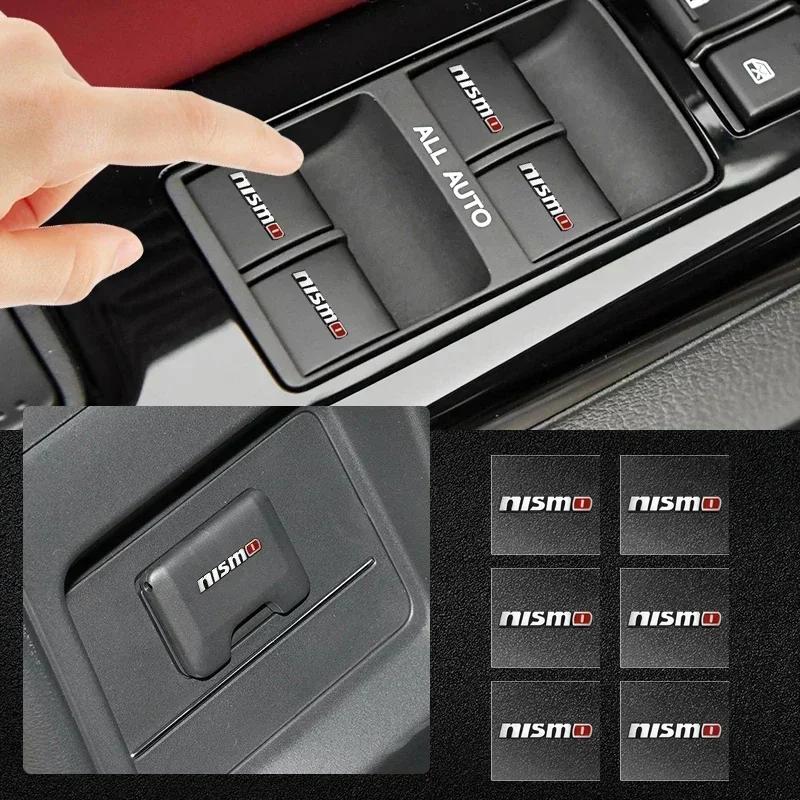 2025 Hot New 1/2/5/10pc Car Window glass lift button sticker Steering Wheel Decal For Nissan Nismo Qashqai Teana X Trail T32 T31