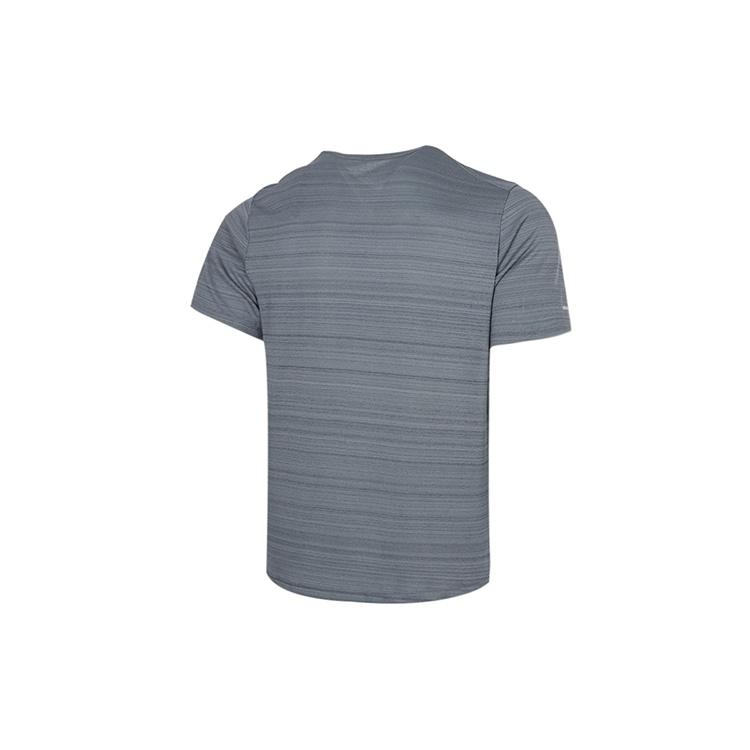 Maglietta da allenamento sportivo a maniche corte Nike Dri-fit Miler da uomo Grigio Fumo 'Grigio Argento' CU5993-084
