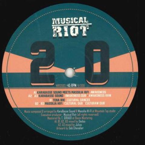 

12inch Record KARABASSE SOUND MASSILIA HIFI T - Awakeness Awakeness Dub Awakeness MR12002 Musical Riot EU 2022 Europe Reggae Ska Dub