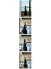 VENUIE Dark Blue Pleated Backless Lace-Up Long Sleeve Split Midi Dress