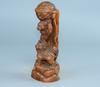 Chinese Antique Boxwood Carving Exquisite Lion Statue Collection Figurines Decor