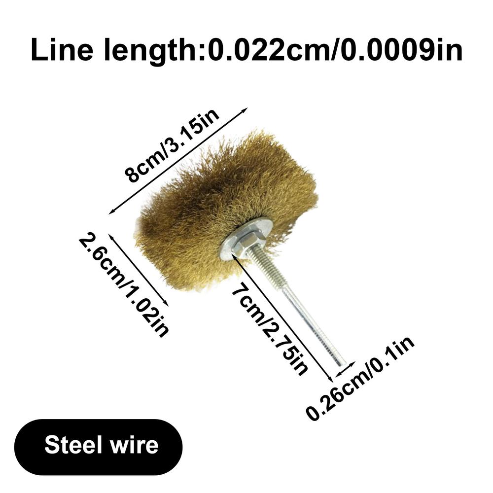 Drill Wire Brush Auto Parts Adhesive Removal Brush Pen Wheel Cup Brushes Abrasive Copper Brass Wire Wheel Brush Tool For All