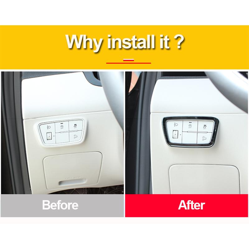 Für Hyundai Tucson NX4 2022 2023 Hybrid N Linie Edelstahl Auto Scheinwerfer Einstellung taste Abdeckung Trim Rahmen Zubehör