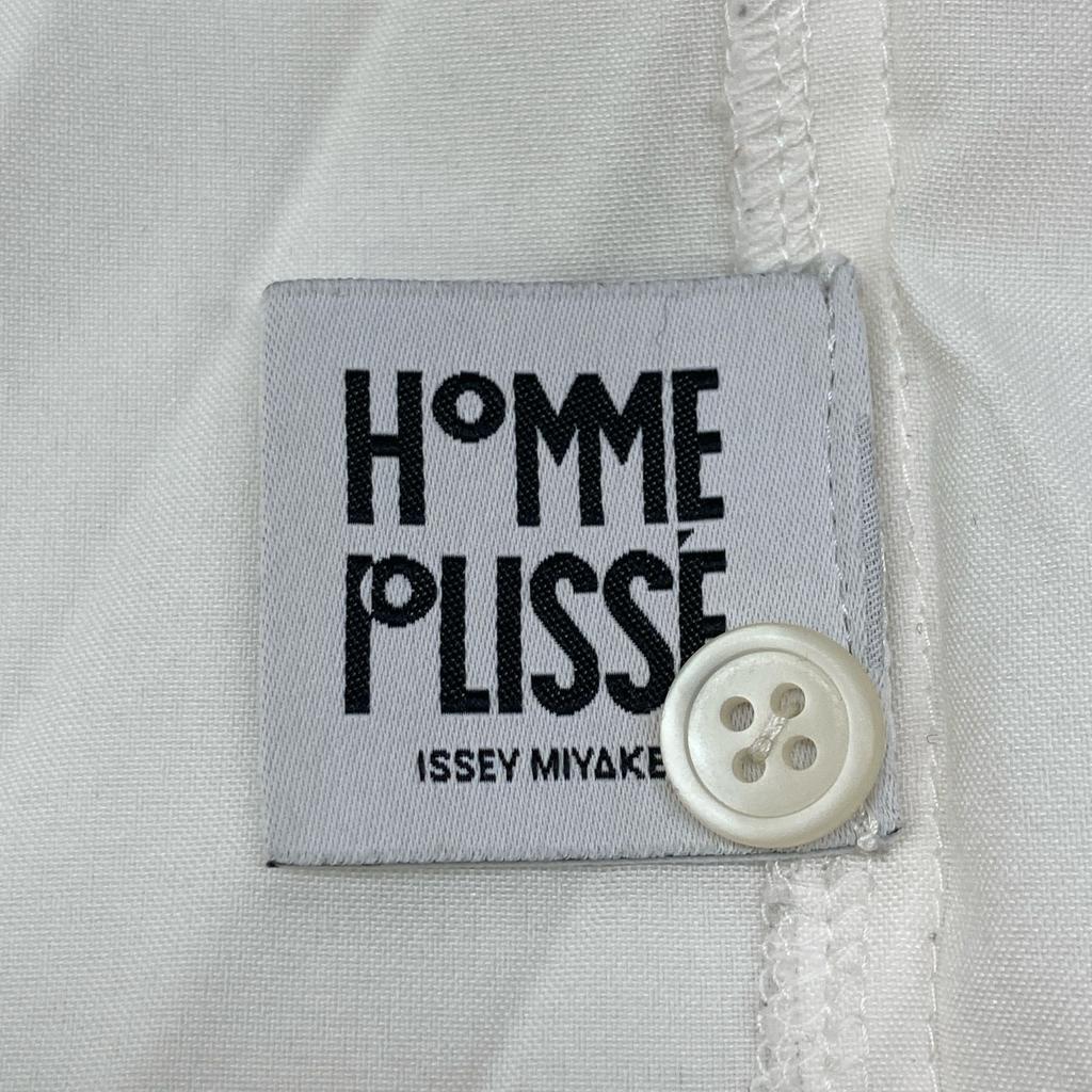 HOMME PLISSE ISSEY MIYAKE HP53FJ001 White Short Sleeve Pleated Shirt Tops 2 whiteUsed