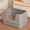 Grande Litière pour Chat Semi-Fermée, Bac à Litière Pliable et Épaissi Anti-Fuite avec Bords Hauts, Toilette pour Chat Anti-Éclaboussures Fournitures pour Animaux de Compagnie