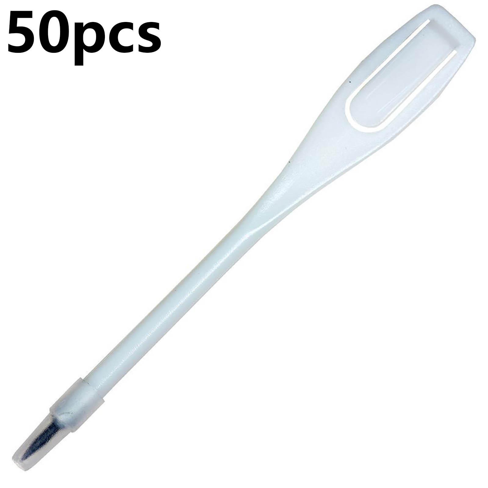 

50 шт. пластиковых карандашей для гольфа с колпачками и клипсами, аксессуары для спортивных игр и соревнований для ведения счета 50Pcs белый