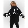 Neuer grenzüberschreitender europäischer und amerikanischer Mode-Druck verdickter vielseitiger langärmeliger lockerer Pullover weibliche Trendmarke
