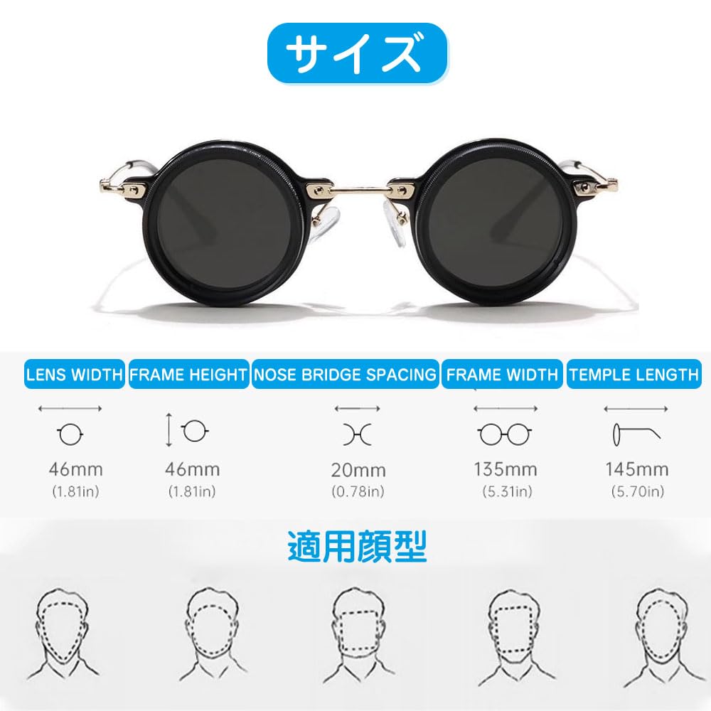 Adjustable Beach Levels Adjustable Polarized Round Graduated Tint Sunglasses with ND9 Suitable for Outdoor and [LJJDBZYD] Men's Sunglasses, 1-9