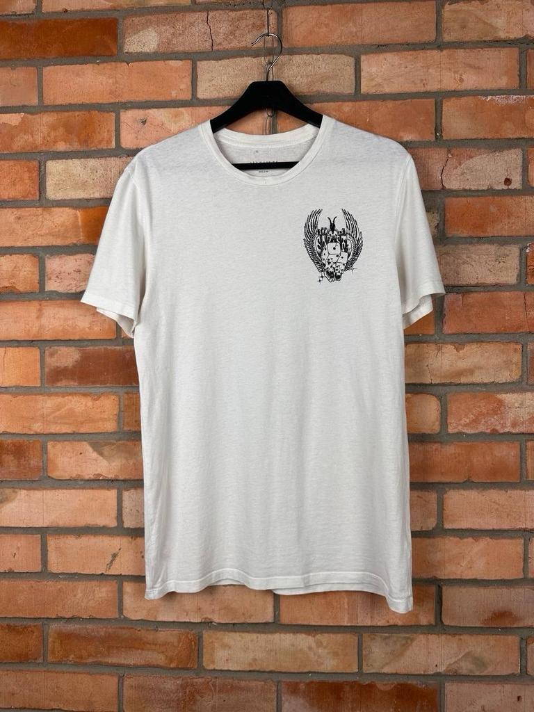 ALLSAINTS LOS HIGHWAY SS CREW WHITE T-SHIRT SIZE S Unisex T-Shirt