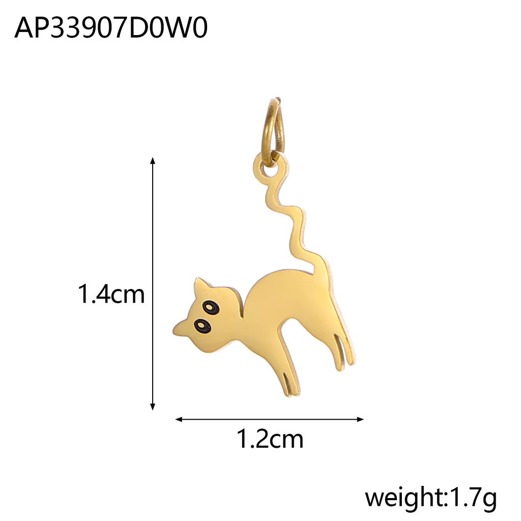 CARLIDANA Simple Ocean Shell Cat Fish Bird Pendant Charm Gold Plated Stainless Steel Charm For Bracelet Earrings DIY Jewelry