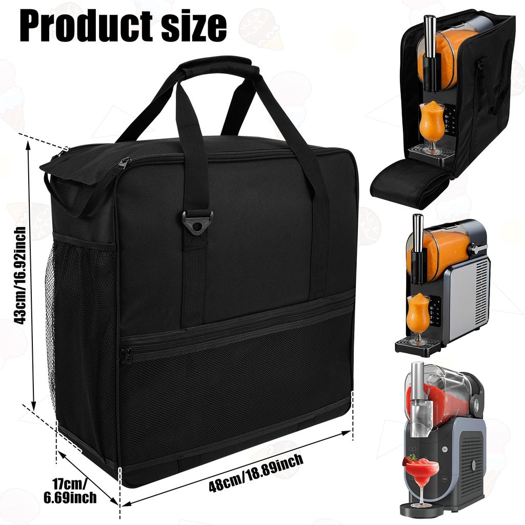 Slushie Machine Carrying Bag Portable Waterproof Slushie Machine Travel Bag with Shoulder Strap Frozen Drink Maker Storage Bag