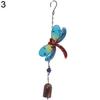 Iron Wind Chime Butterfly Dragonfly målad diamantglas målad metallhänge