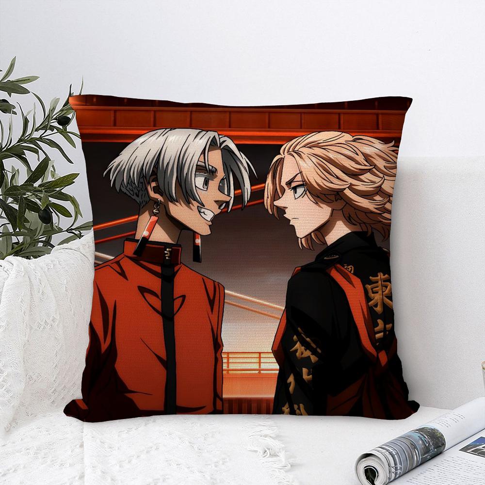 Anime T-Tokyo Revengers Pillow Case Plush Fabric Soft Pillowcase Double Sided Print Sofa Cushion Cover Throw Pillow Cover