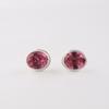 Pink Tourmaline Gemstone 925 Sterling Silver Jewelry Handmade Stud Earrings 0.5" EE-178-14