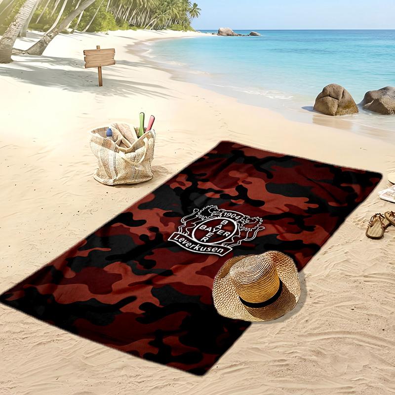 Asciugamano da Spiaggia con Stampa Calcio Bayer Leverkusen, Asciugamano Grande Morbido ad Asciugatura Rapida per Spiaggia Campeggio Nuoto