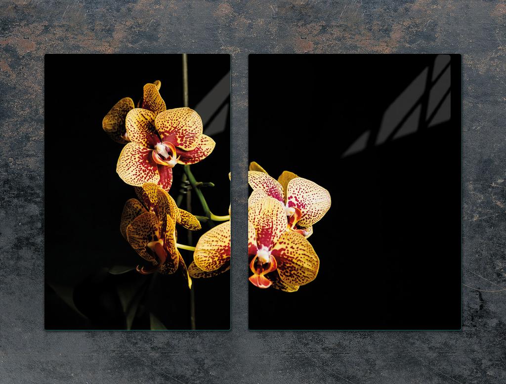 SZKLANA PŁYTA OCHRONNA DESKA 75x52 ORCHIDEA