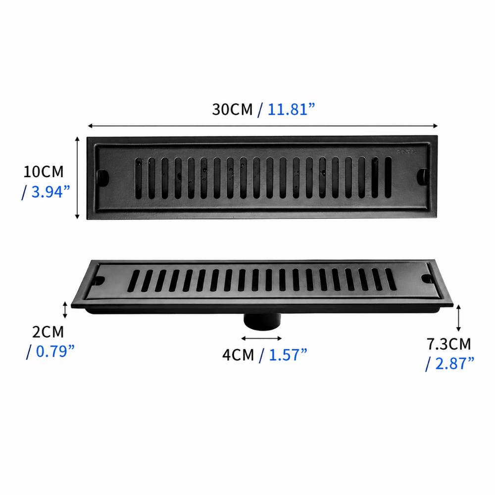 Rectangular Floor Drain 304 Stainless Steel Shower Drain Modern Linear Shower Drain  Pool Area