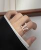 PANJBJ 925 Stamp Silver Color Rabbit Ears Ring for Women Girl Irregular Animal Cute Jewelry Birthday Gift Wholesale Dropshipping