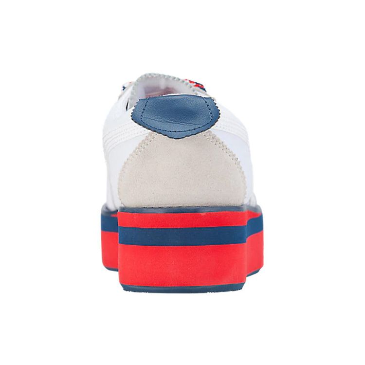 Onitsuka Tiger Pokkuri Sneaker PF Red White Women's Low Top Leather Retro Lifestyle Platform Sneakers 1182A127-101