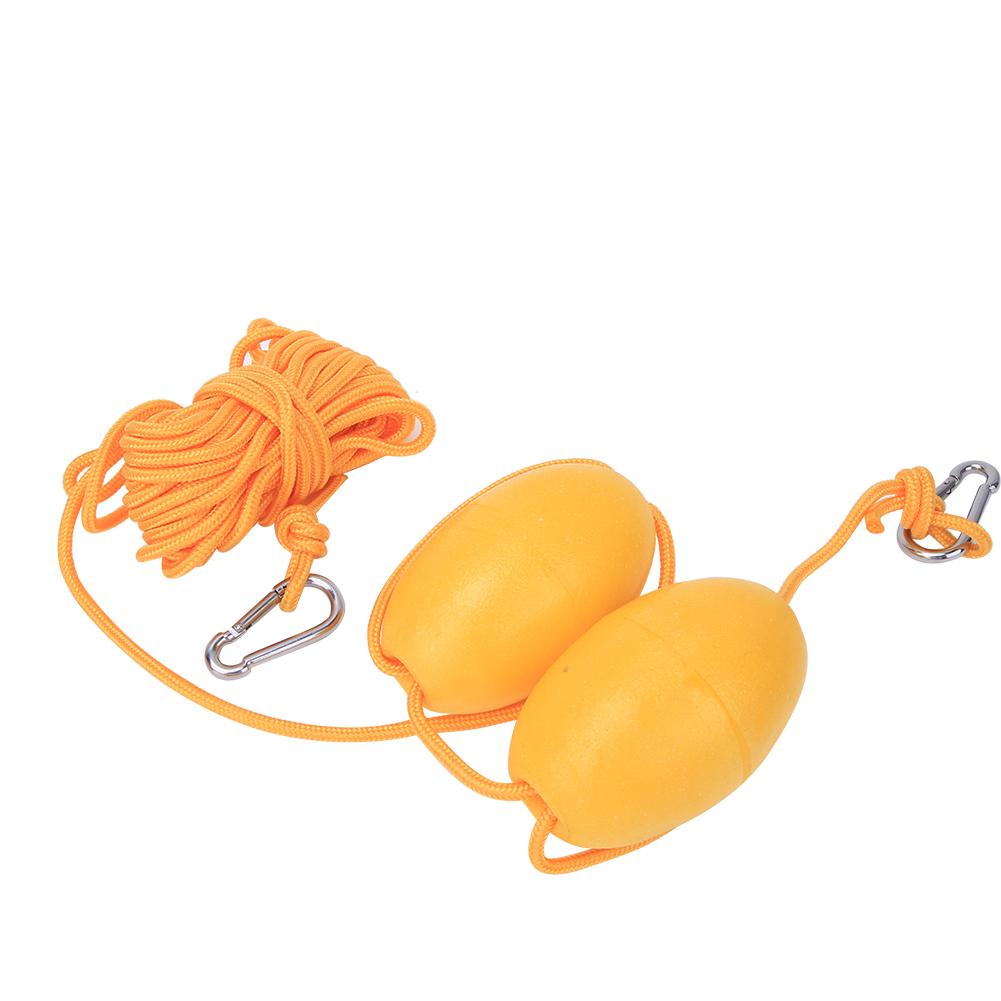 

Kayak Boat Leash Rope with Buoy Floating Ball Stainless Steel Hook for Fishing Drift Anchors System Orange & Yellow