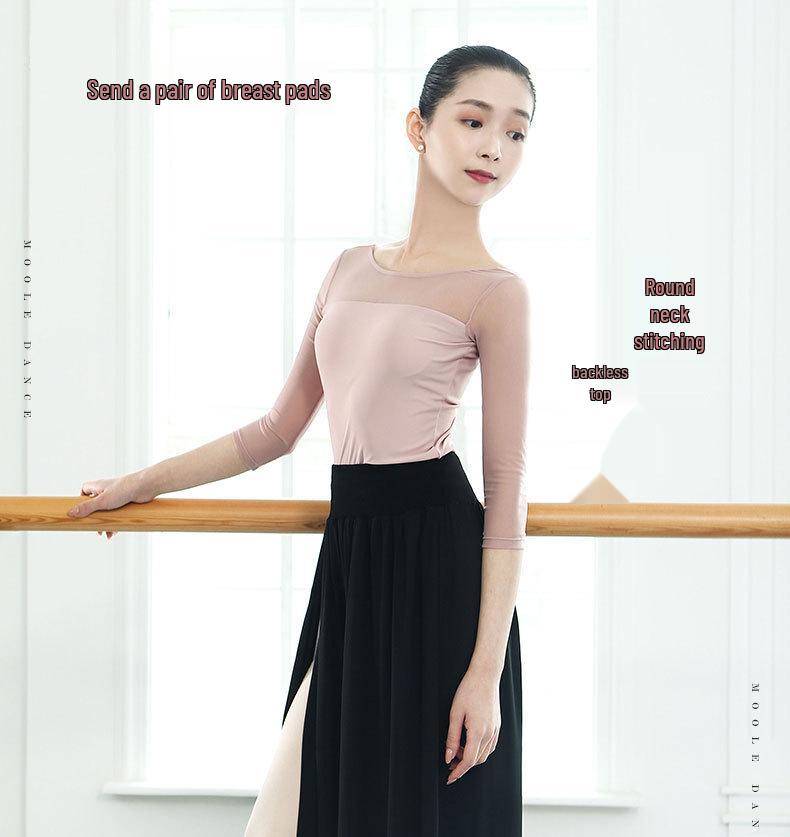 Women's Long Sleeve Mesh Ballet Dance Top - Classical Chinese Dance Costume