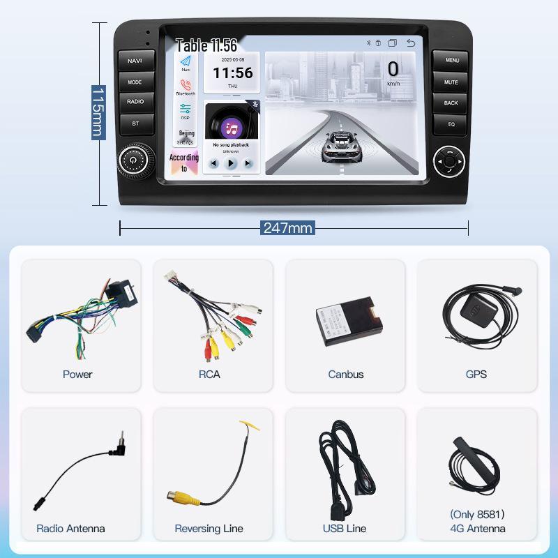 Mercedes-Benz ML-Class W164 Android Navigation & Reverse Camera System