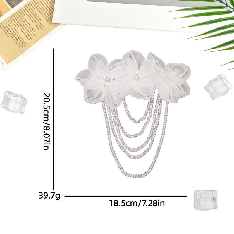 Fashion Beaded Detachable Tassel Flower Patch DIY Sewing Applique for Clothes Shoe Bag Craft Decor 1Pcs