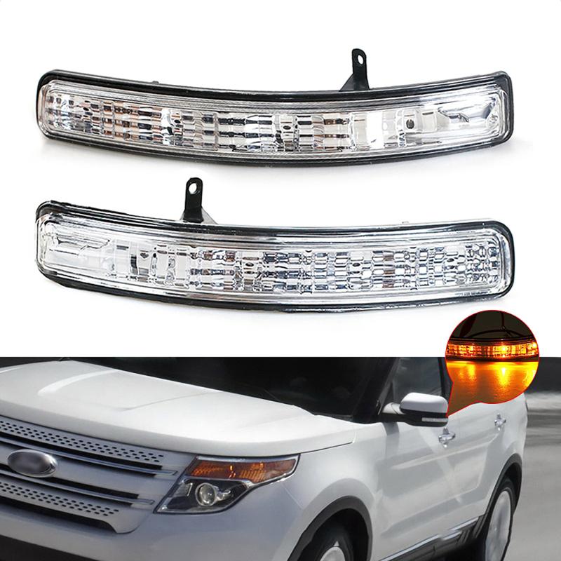 1/2Pcs Auto LED Rückspiegel Licht Blinker Lampe Blinker Anzeige Licht Für Ford Explorer