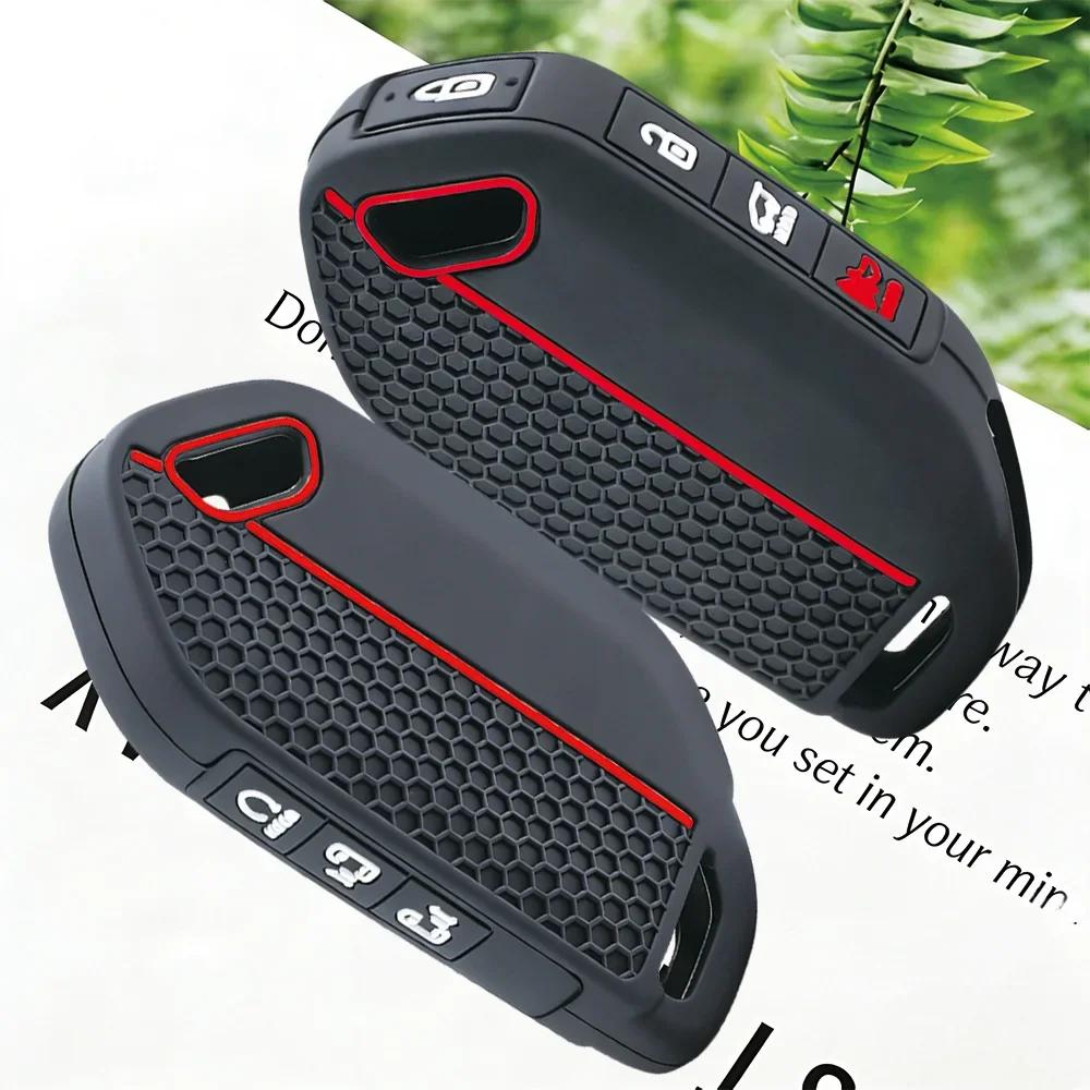 7/8/9 Buttons Silicone Car Key Case Cover Fob Holder For Kia Picanto Sorento Mq4 Carnival Ka4 Morning K5 Carens Ev5 Ev9