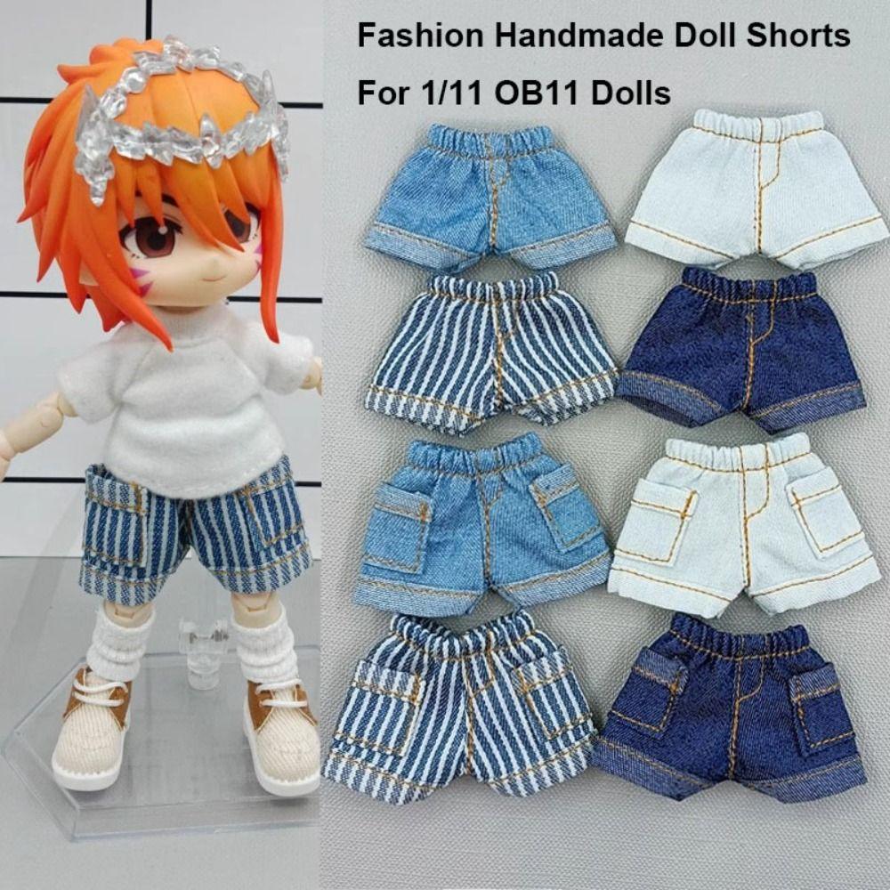 Handgemachte Puppenshorts Kleidung für 1/11 OB11 Puppe/Für 1/12 BJD Puppen Puppenzubehör