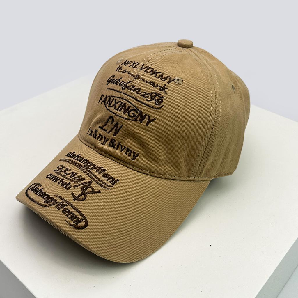 And Women Niche Style Design Style Letter Print Embroidery Baseball Caps Sun Protection Street Style All-Match Personalized Peaked Hats Fashion