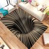 3D Swirl Illusion Rug Living Room Rug Fan Carpet for Teenagers Children's Room Mats for Boys Non-slip Rug Personality Beautiful