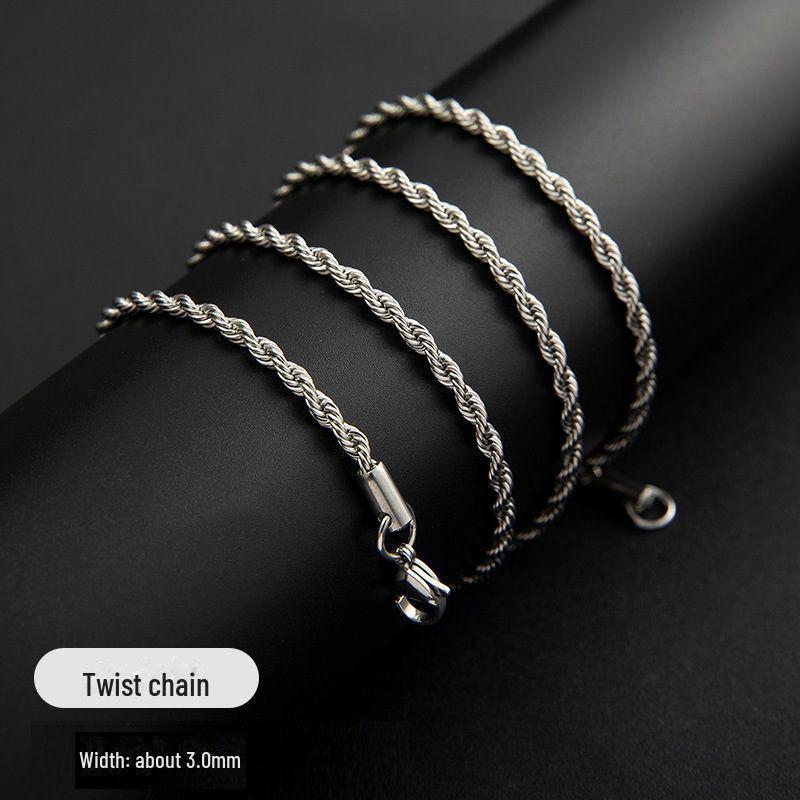 Unisex Halsband med Ormkedja i Titanstål i Koreansk Stil - Trendig Hip-Hop Accessoar