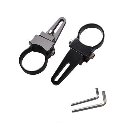 Motorcycle Bar Mount, Diameter 31-32mm/1.25 Inches, Fog Lamp Stay, Set of 2, LED Work