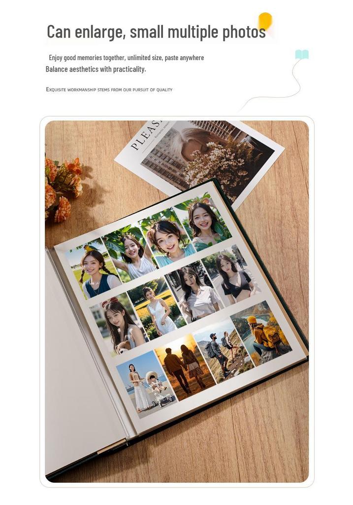 Handmade DIY White Adhesive Photo Album Sheets