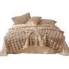 Luxurious Double-Layer Rabbit Fur Blanket: Otter-Soft Plush, Versatile Sofa Throw