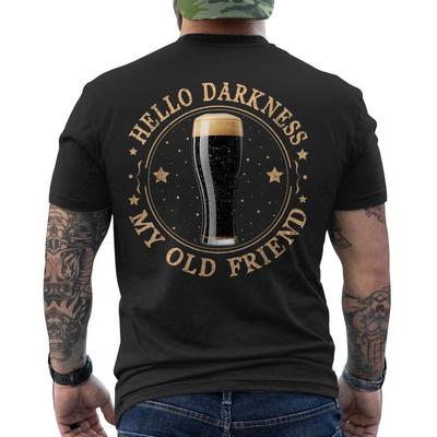 Hallo Dunkelheit, mein alter Freund Irisches Bier St. St. Patrick's Day AUF DEM RÜCKEN T-Shirt