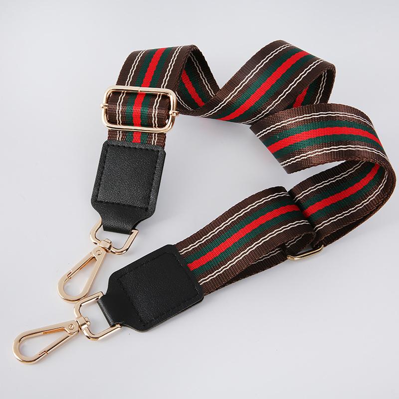 Fashion New Multi-color Women's Bag Replacement Accessories Contrasting Stripes Versatile Bag Shoulder Strap Backpack Strap
