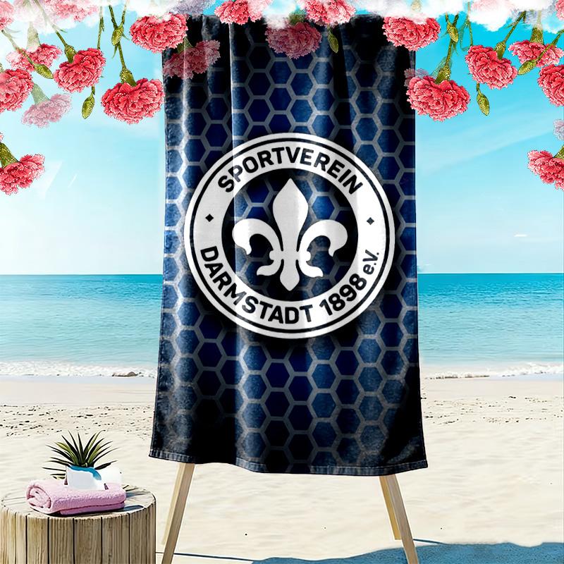 SV Darmstadt 98 Print Strandtuch, Großes Weiches Schnelltrocknendes Handtuch für Strand Camping Schwimmen 70cmx140cm(27x55inch)
