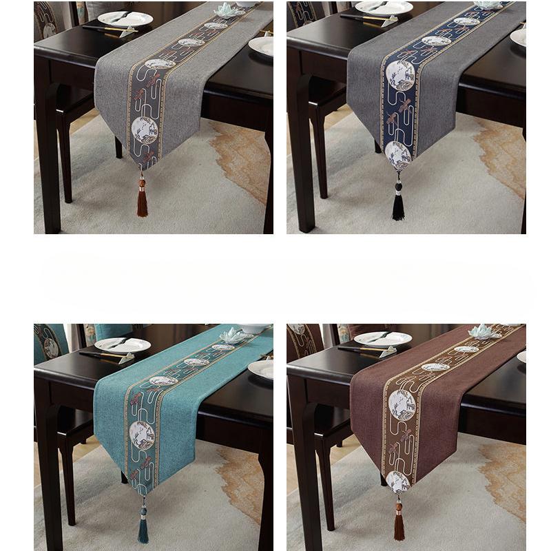 Ceremonia ceaiului cu steag de masă rezistentă la apă, zen, covoraș de ceai, față de masă pentru ceai, față de masă lungă de vânzare la cald în stil chinezesc