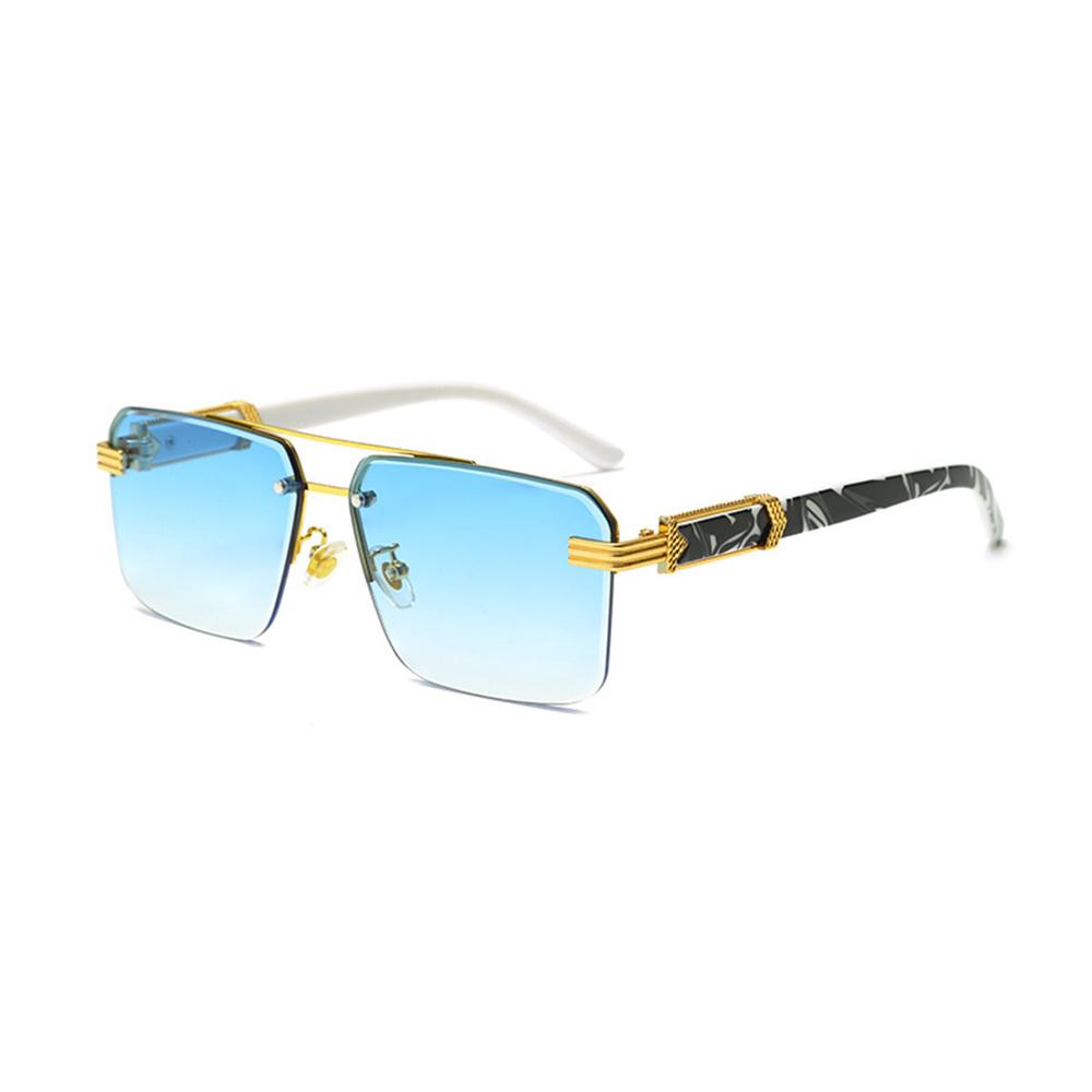 Rimless Sunglasses Rectangle Fashion Popular Women Men Shades Small Square Sun Glasses For Female male Summer Traveling Oculos